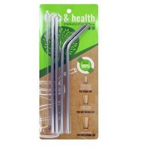 Stainless Steel Reusable Straw - 4 Piece