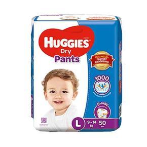 Huggies Dry Large Pant Diaper 9-14Kg - 50 Pcs, Made in Malaysia