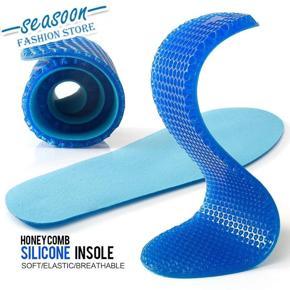 1 Pair Silicone Honeycomb Insoles Sports Running Athletic Shoe Pad Insoles