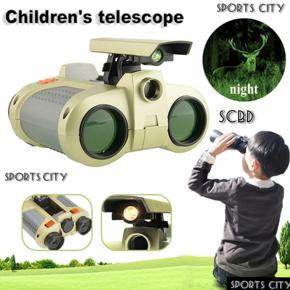 Night Scope _dream factory Night Scope Binocular with Pop-Up Light4x30mm Night Vision Surveillance Scope Binoculars with Pop Up Light
