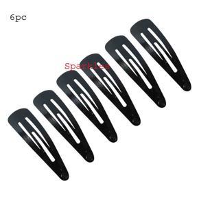 Black Color Hair Clips - 6 pcs