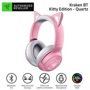 Razer Kraken BT Kitty Gaming Headset BT 5.0 Wireless Headphone 40mm Driver Unit Low Latency Built-in Beamforming Microphone Pink