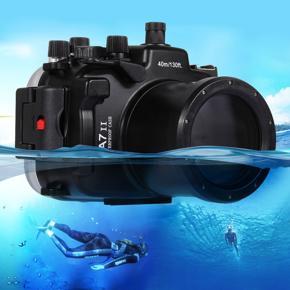 PULUZ 40m Underwater Depth Diving Case Waterproof Camera Housing for Sony A7 II / A7R II / A7S II