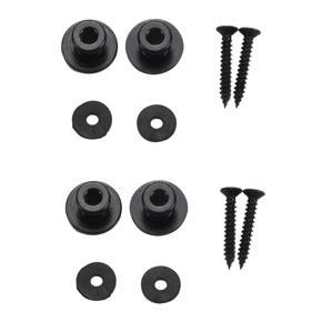 ARELENE 4Pcs Mushroom Head Guitar Strap Buttons Strap for Electric Acoustic Guitar Bass Parts,Black