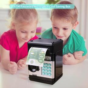 Kids Electronic Money Safe Box Password Saving Bank ATM for Coins and Bills ,piggy bank,
