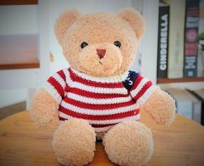 Woolen Teddy Bear Stuffed Toys - Brown