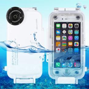 PULUZ for iPhone 6 & 6s 40m/130ft Waterproof Diving Housing Photo Video Taking Underwater Cover Case(White)