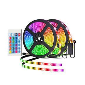 16Colour SMD 5050 DC 12V LED Strip Light With Remote- 5 meter RGB Colour fairy lights for ceiling decoration -TES