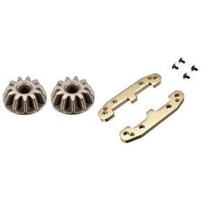 BRADOO- 2 Pcs 11T Bevel Gear EA1038 with Arm Holder Swing Arm Reinforcement Parts EA1005