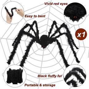 XHHDQES Halloween Spider Decorations 2 Pcs Halloween istic Hairy Spiders Set for Outdoor Halloween Decor Haunted House Yard