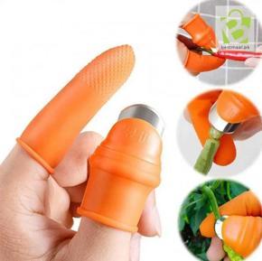 Silicone Thumb cutter 5 Pieces Finger Protector Cutting Gears Vegetable Picking cutter Nipping Plant Leaf Scissors Garden Gloves