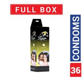 Tiger - Dotted Condoms Vanilla Flavour - Full Box - 3x12=36pcs