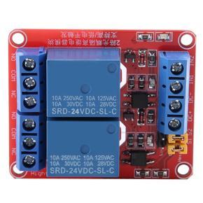 2 Channel Module With Optocoupler Isolation High & Low Level Trigger Relay 24V