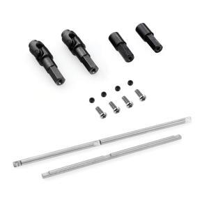 BRADOO- 2 Set RC Car Part: 1 Set Metal Front Axle Drive Shaft Rear Axle Shaft & 1 Set Front Rear Axle Shaft