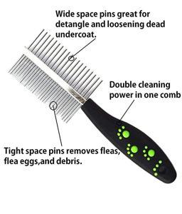 Dog cat brush flea lice tick comb double side