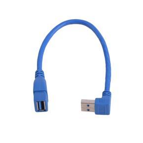 Up And Down Angle USB 3.0 Adapter Connector USB 3.0 Male To Female Adapter - blue