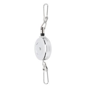 Bilateral Hanging Retractable Buckle Useful Accessory Steel Rope Keychain For