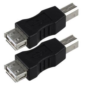 XHHDQES 2X USB Type A Female to USB Type B Male Adapter