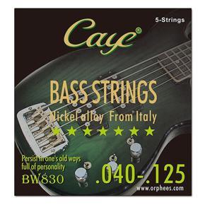 CAYE BW Series 5 Pcs Bass Strings Hexagonal Steel Core Wire Bass Strings Stringed Instrument Replacement Accessorie,5 String