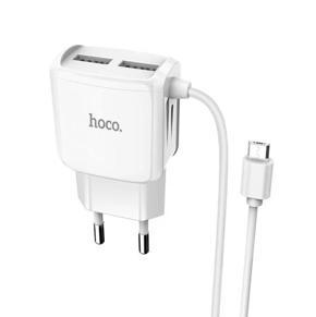 Hoco C59A Mega Joy Double Port Charger with 1.2M Micro USB Charging Cable (EU)