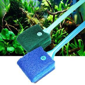 2 Head Cleaning Brush Plastic Sponge Aquarium Fish Tank Aquarium Accessories Sunlight Mall