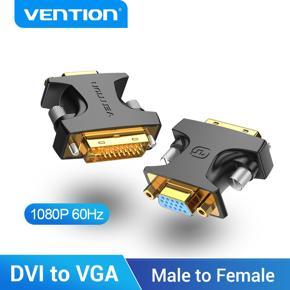 Ventilated DVI to VGA 24+5 adapter DVI-I male to VGA female converter 1080P for computer TV projector cable VGA to DVI 1pc