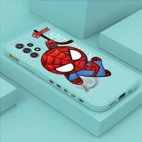 Hontinga for Samsung A52 5G Case Side Design Cartoon Little Spider Back Cover Soft Square Edge Pattern Liquid Silicone Trend Phone Cases