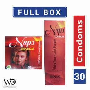Nups - Extra Time Lock System Condom - Full Box - 3x10=30pcs (Red)