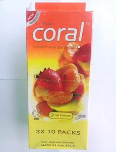 coral  natrul latex condoms 30pic 1 box