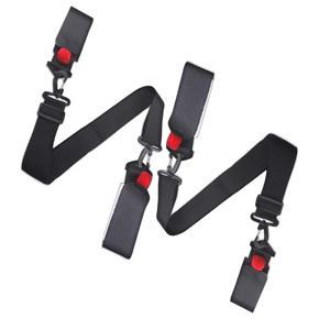 ARELENE 2Pack Ski Strap and Pole Carrier Strap Portable Labor Saving Adjustable Size for All Skis Comes with Snap Clips