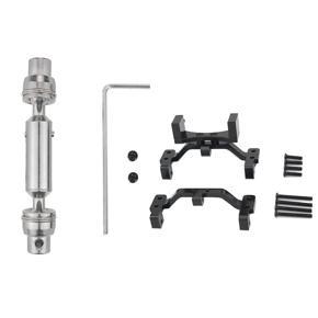 BRADOO- 2 Set RC Car Part:1 Set Upgrade Metal CVD Drive Shaft & 1 Set Metal Pull Rod Base Seat Axle Up Servo Bracket Mount