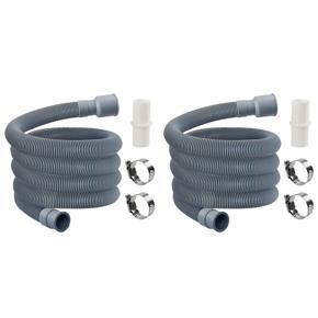 BRADOO 2X Automatic Drum Washing Machine Drain Pipe Drain Hose Fittings, 2 Meter