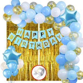 Happy Birthday Decoration Full set-Blue