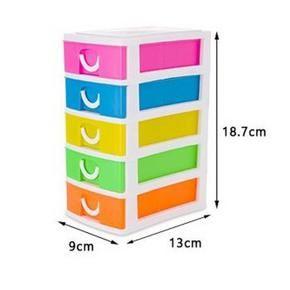 New 5 Multi Color Mini Desktop Small Drawers Box For Store Makeup Jewelry