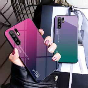 Suitable for Huawei P30pro mobile phone shell nova7 gradient glass 30pro protective sleeve mate40pro mobile phone shell