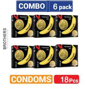 Panther - Dotted Banana Flavored Condoms - Half Box - 3x6= 18pcs Condom
