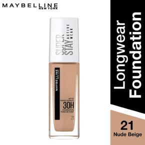 Maybelline Superstay Active Wear 30 Hour Long-Lasting Liquid Foundation - 21 Nu-de Beige