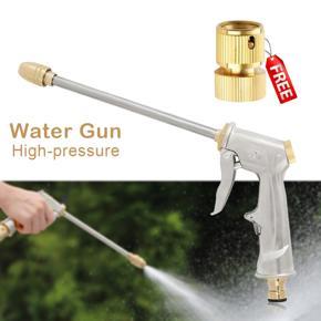Outtobe High Pressure Spray with Brass Metal Sprayer Nozzle Water 360° Rotating Adjustment for Car Washing Outdoor Gardening Pets Shower Patio Cleaning