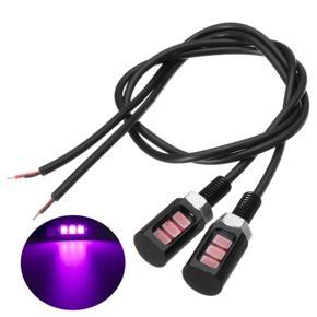 1 Pair Universal Motorcycle Car White LED License Plate Light Screw Stud Bolt Bulbs #Pink - Pink