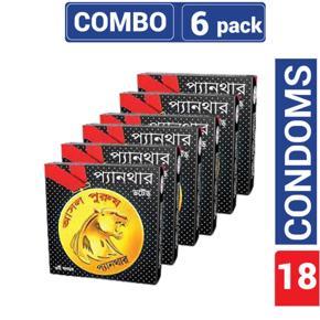 Panther - Dotted Condom - Combo Pack - 6 Packs - 3x6=18pcs