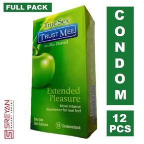 Trust Mee - Dotted Apple Condoms for Extended Pleasure - Large Single Pack - 12x1=12pcs