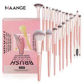 MAANGE 20Pcs Professional Eye Makeup Brushes Set with Box - [Pink]