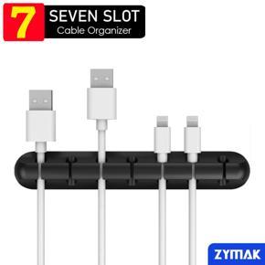 Cable Organizer 7 Slot CO-7S Zymak Silicone Cable Organizer For Charging Cable Usb Data Cable Fast Charger Magnetic Cable winder box storage