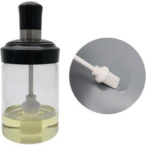 New Oil Bottle with Silicone Brush for Cooking BBQ Kitchen