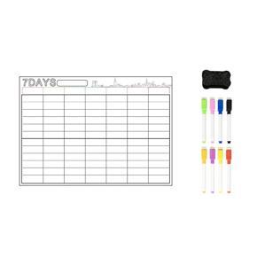 A3 Magnetic Whiteboard Dry Erase Calendar Set 16X12Inch Whiteboard Weekly Planner for Refrigerator Fridge Kitchen Home