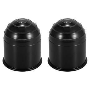 BRADOO 2 Pcs Universal Trailer Hitch Ball Cover Cap Waterproof 50mm ID Black for Car Truck RV Boat