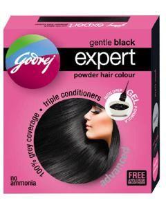 Godrej Natural Black Expert Powder Hair Color, 4 Sachet in one Box