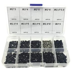 500Pcs M2 M2.5 M3 KM Screw Flat Head Phillips Screws Laptop Notebook Screws Set Kit For Computer Small Screw