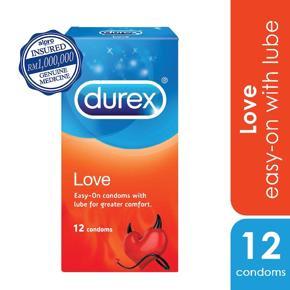 Durex Love Easy-On Condoms with Lube for greater comfort 12 Condoms Thailand