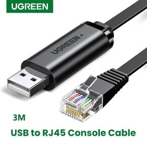 UGREEN USB to RJ45 Console Cable RS232 Serial Adapter for Cisco Ro-uter USB RJ 45 8P8C Converter USB Console Cable